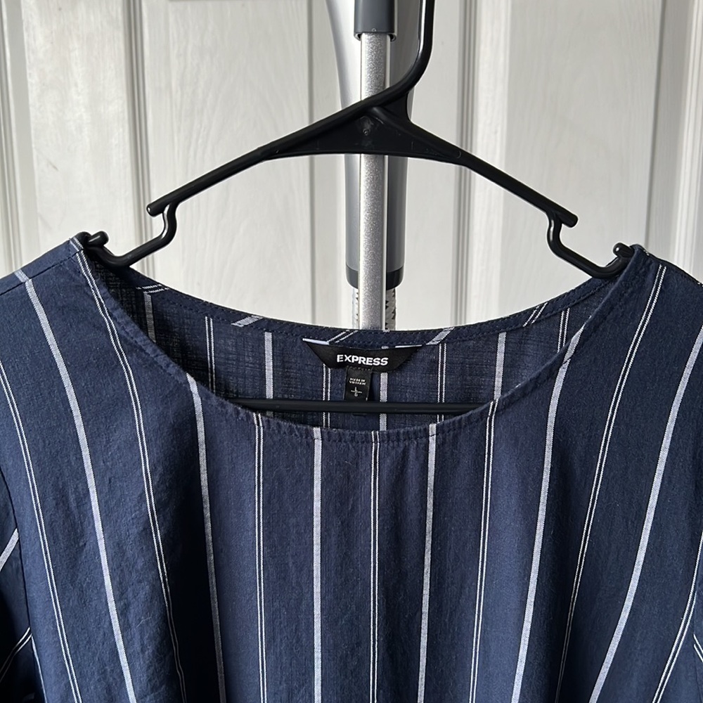 Express Striped Wrap Dress - Picture 3 of 5